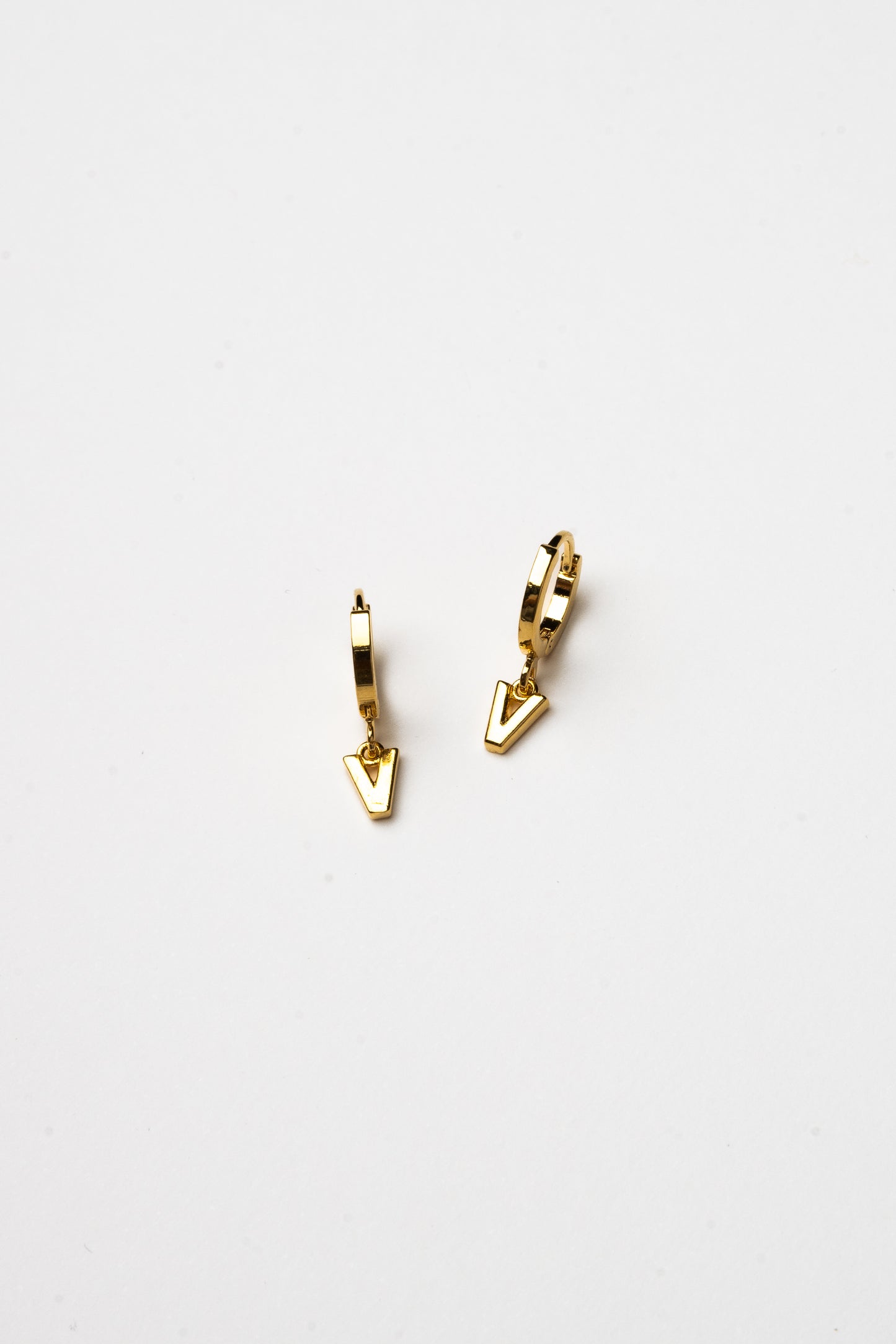 Cove Initial Letter Huggie Earrings