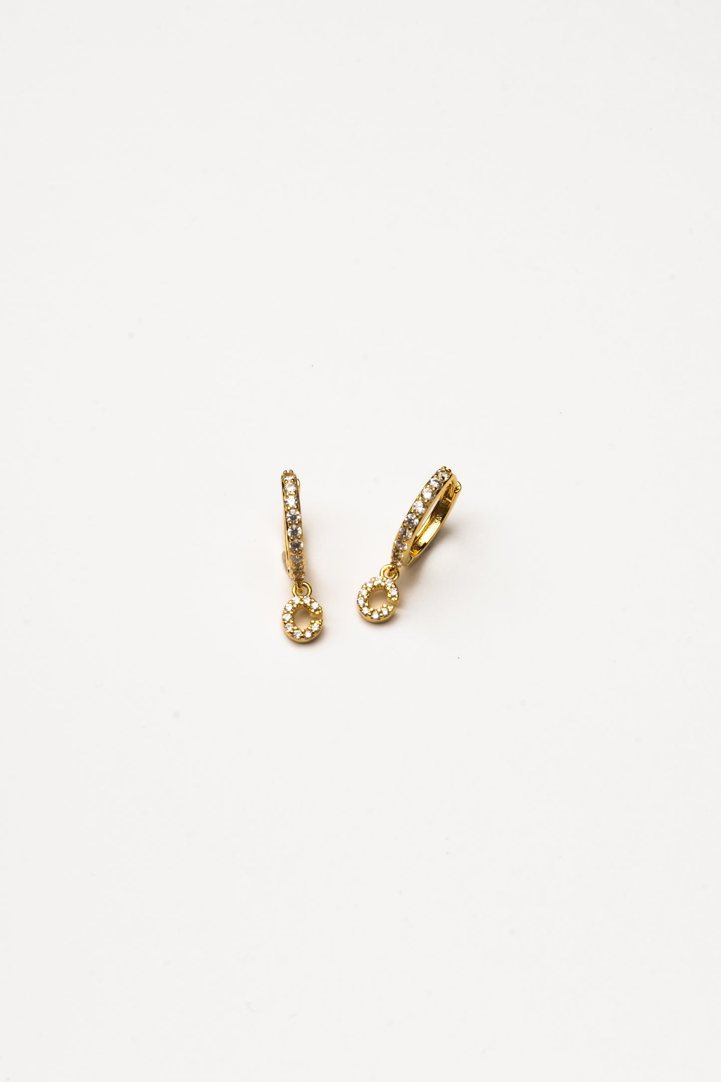 Cove Initial CZ Huggie