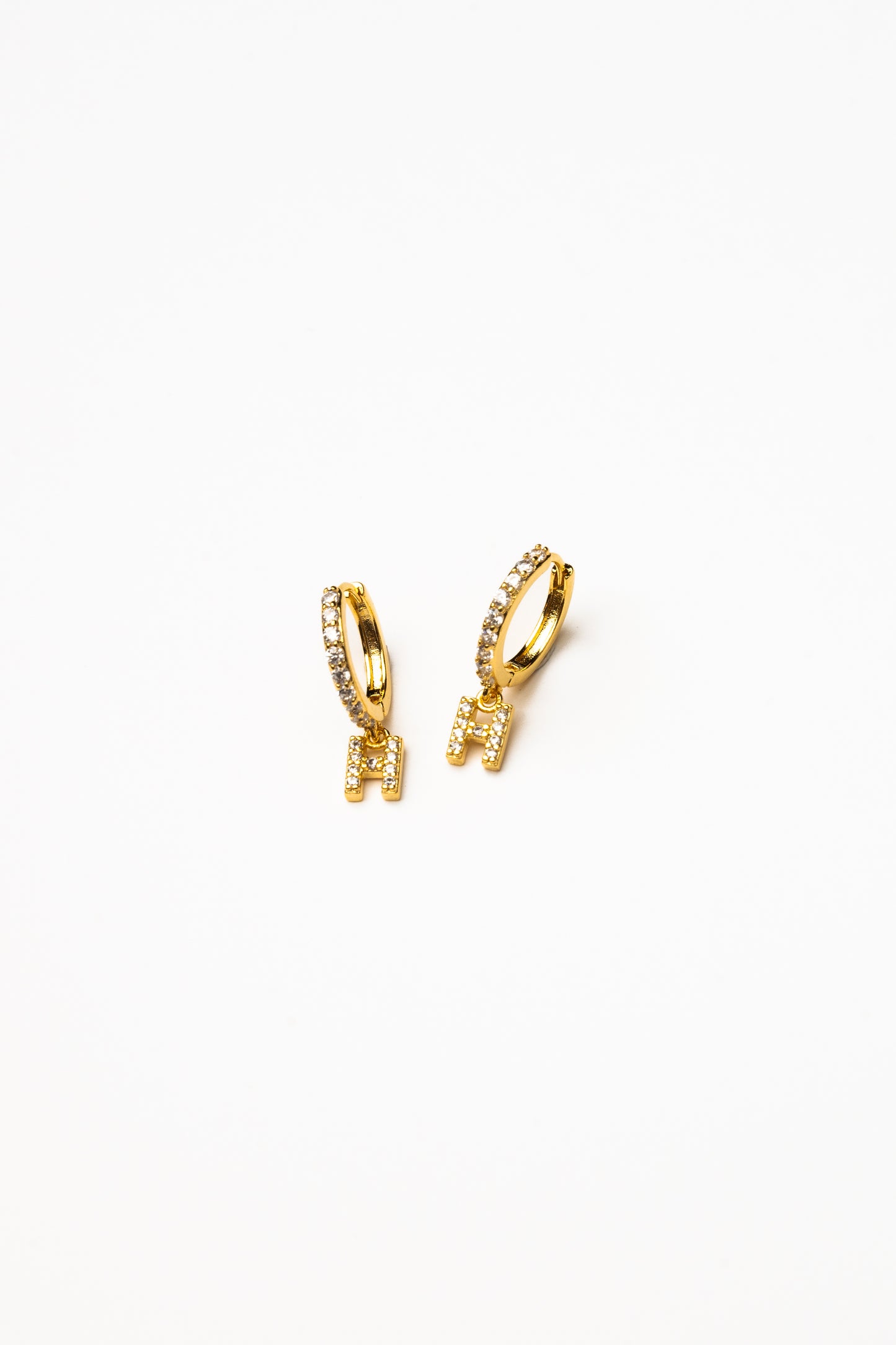 Cove Initial CZ Huggie