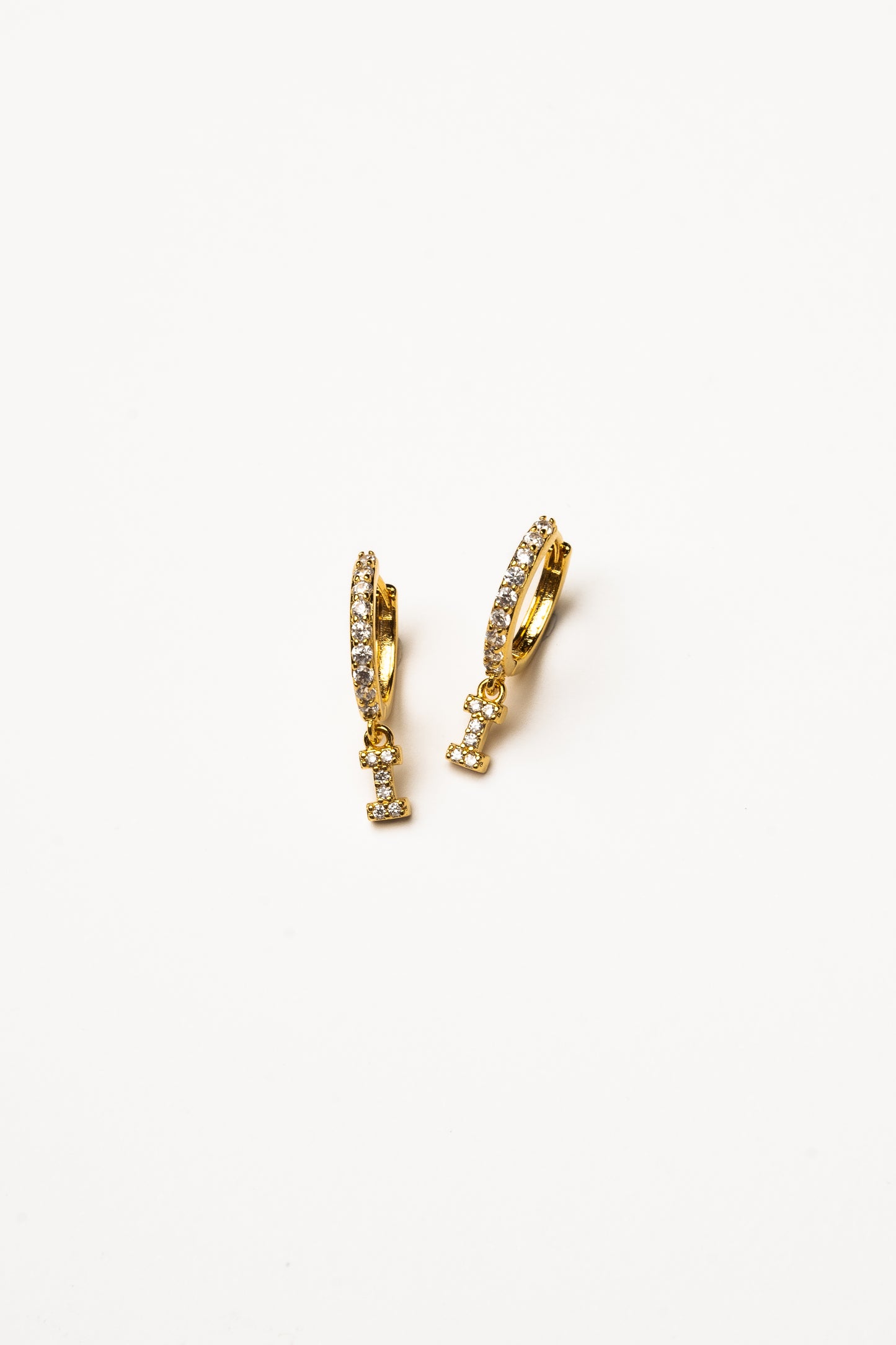 Cove Initial CZ Huggie