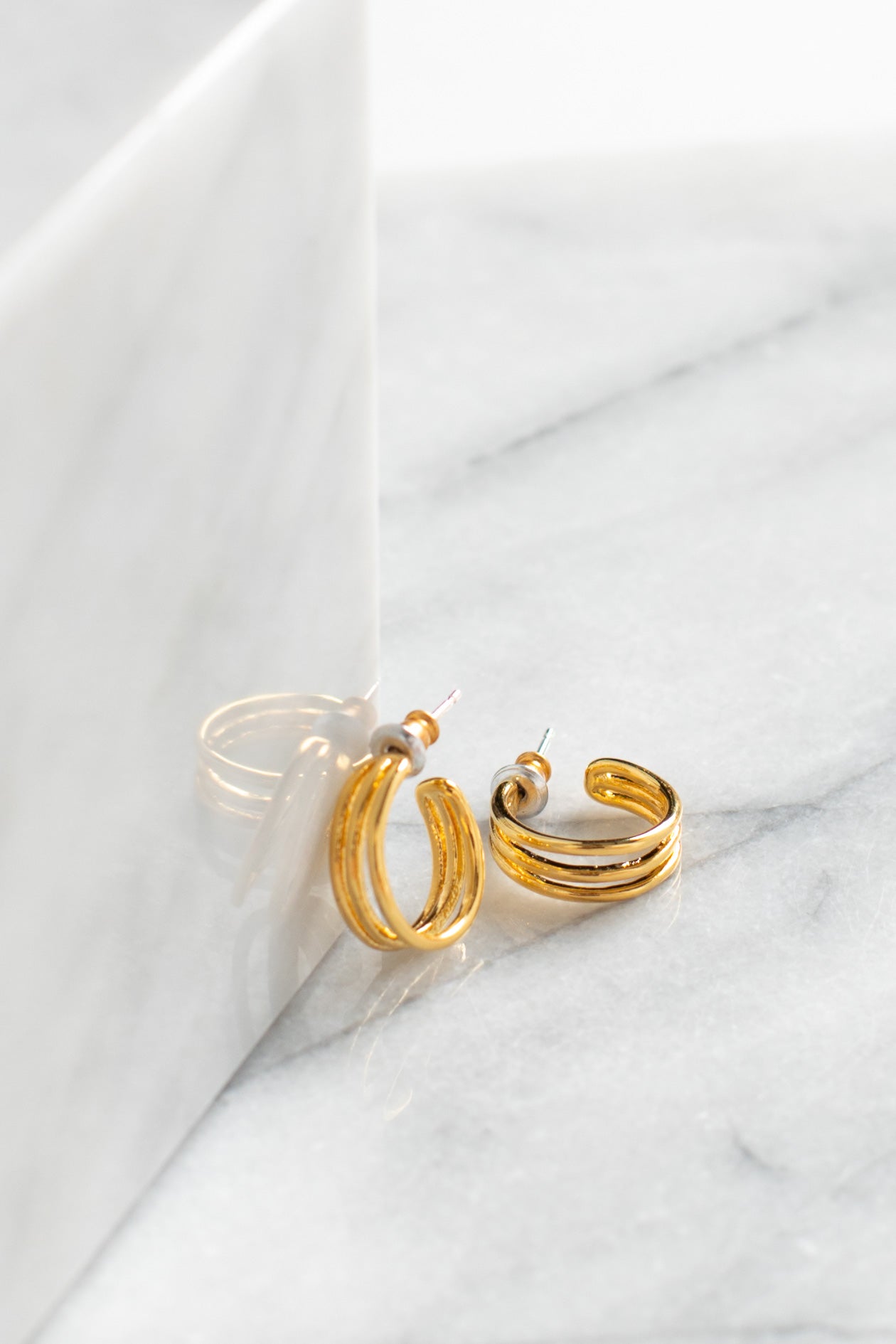 Cove Triple Row Earrings