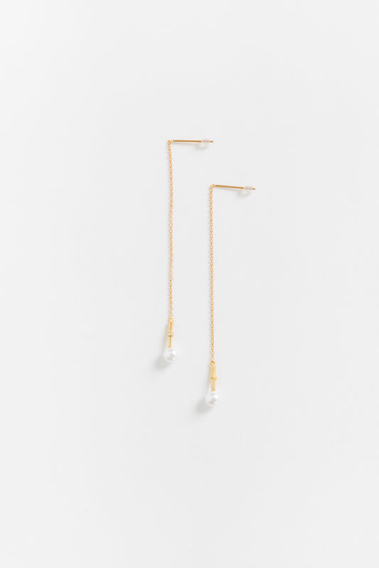 Cove Wire Pearl Earrings