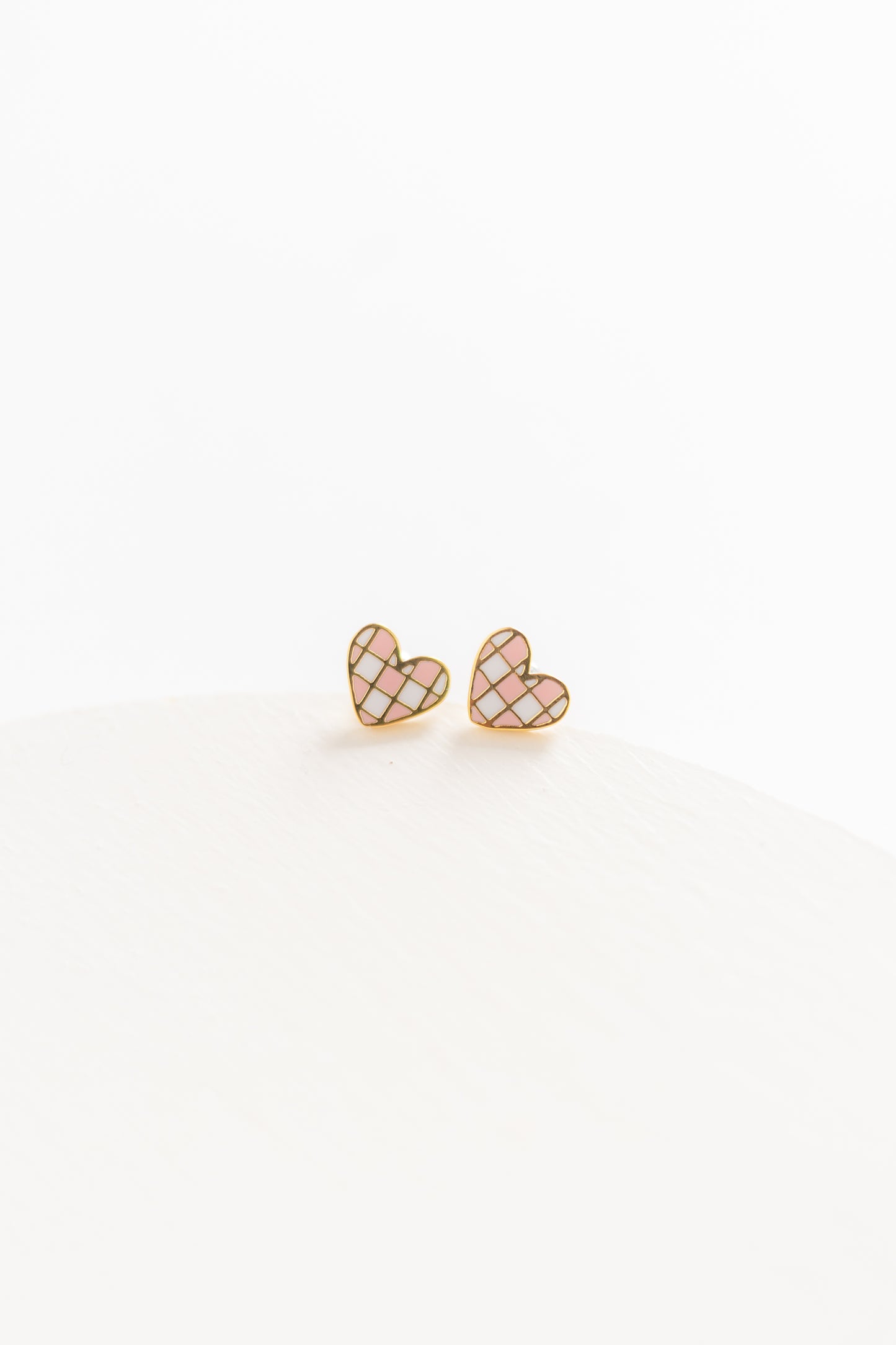 Cove Checker Heart Earring