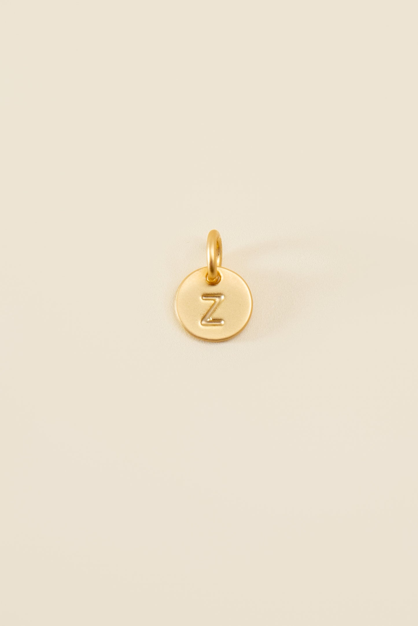 Small Letter Disk Pendant