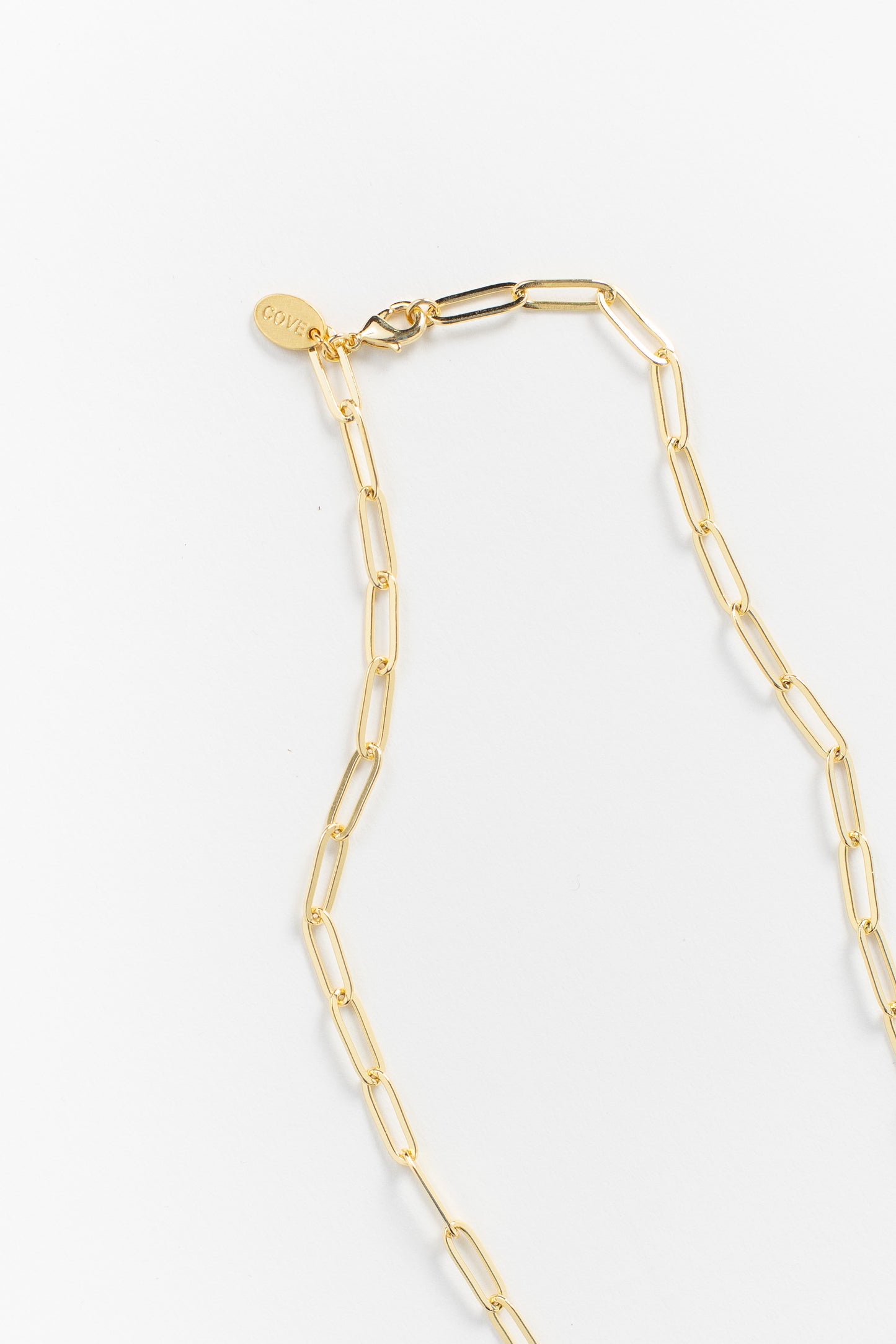 Gold Paperclip Chain 16"