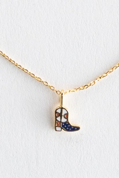 Cove Freedom Cowboy Boot Necklace