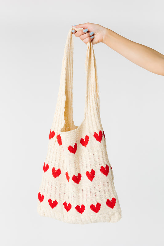 Heart Crochet Bag