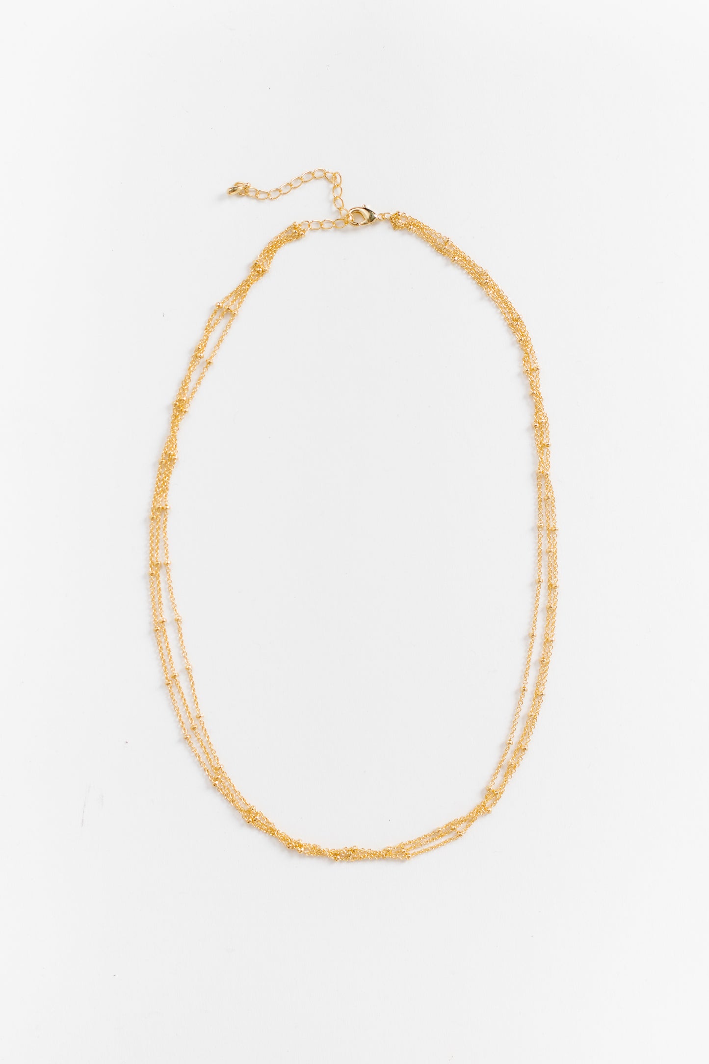 Cove Necklace Delicate Triple Chain Gold