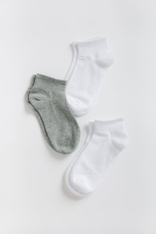 Cove School Days Quarter Socks 3 Pack