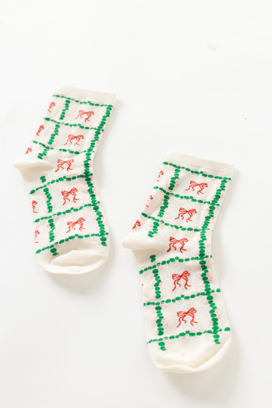 Cove Merry Bows Socks