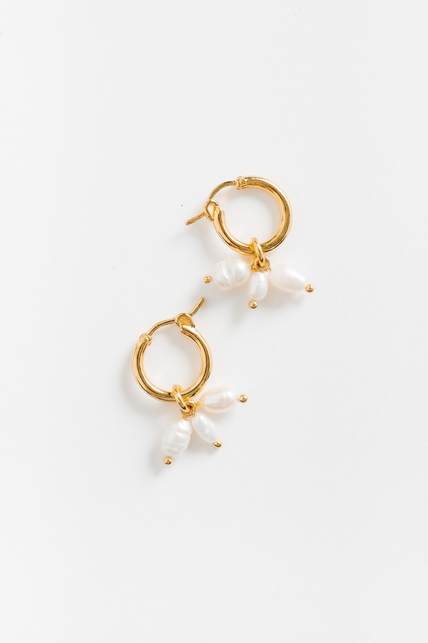 Cove Triple Pearl Earrings