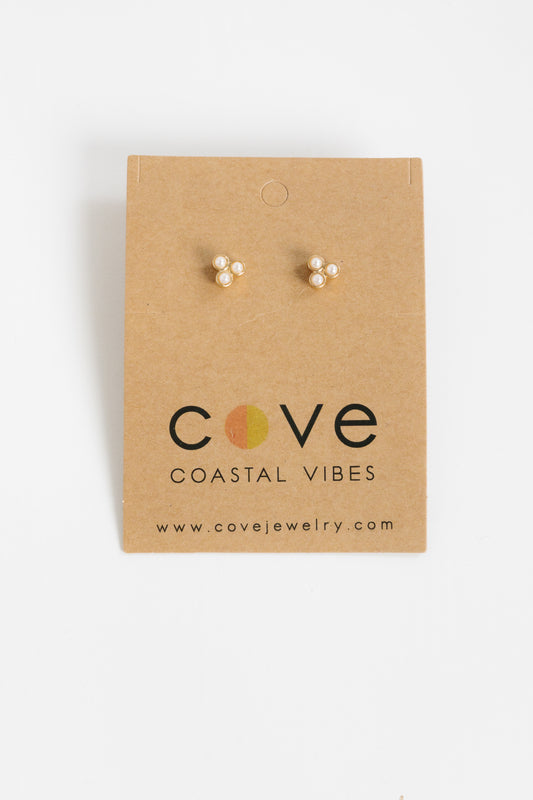 Cove Triple Pearl Earring