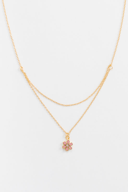 Cove Daisy Double Chain Necklace