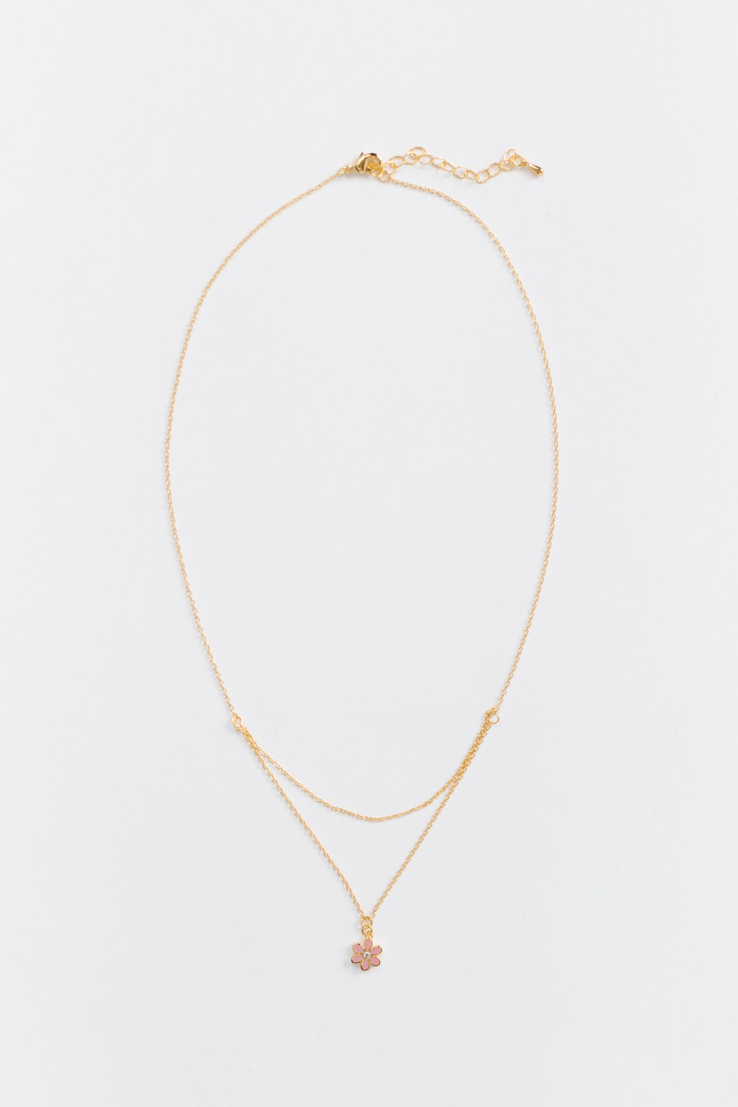 Cove Daisy Double Chain Necklace