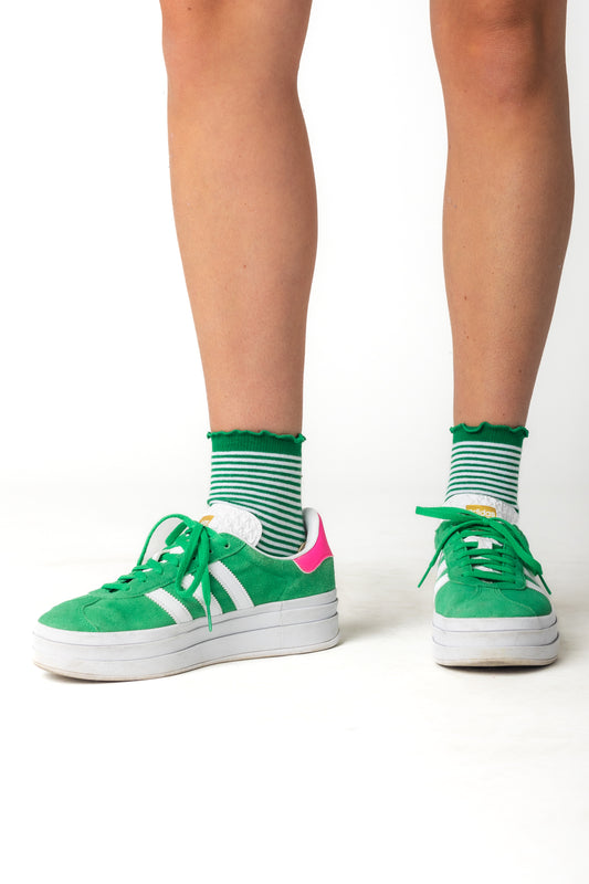 Cove Green Stripe Socks