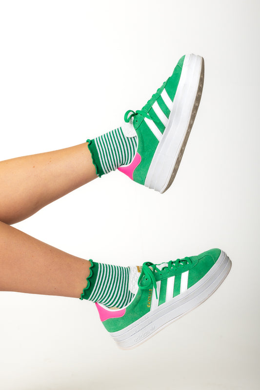 Cove Green Stripe Socks