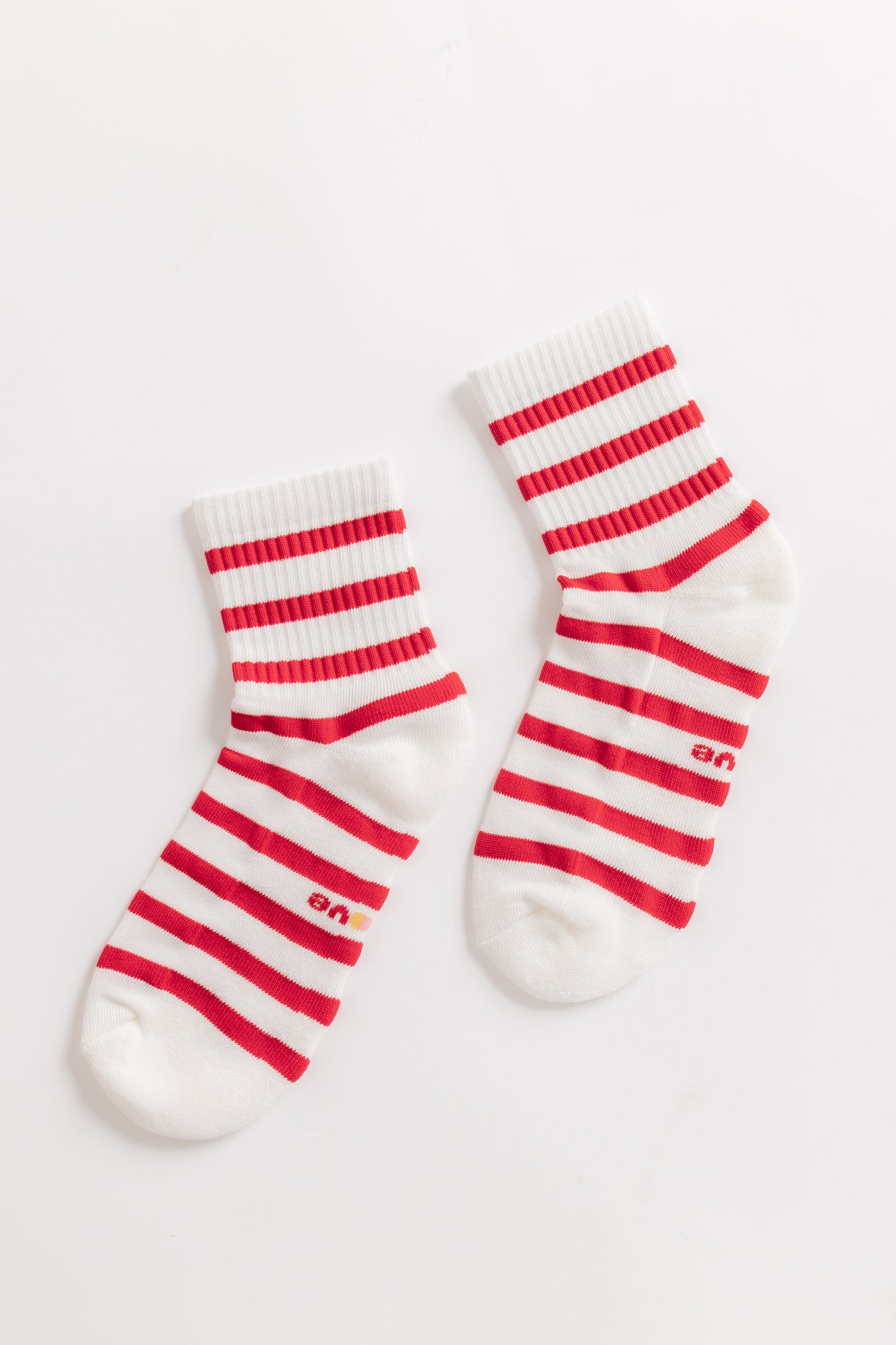 Cove Red & White Stripe Socks