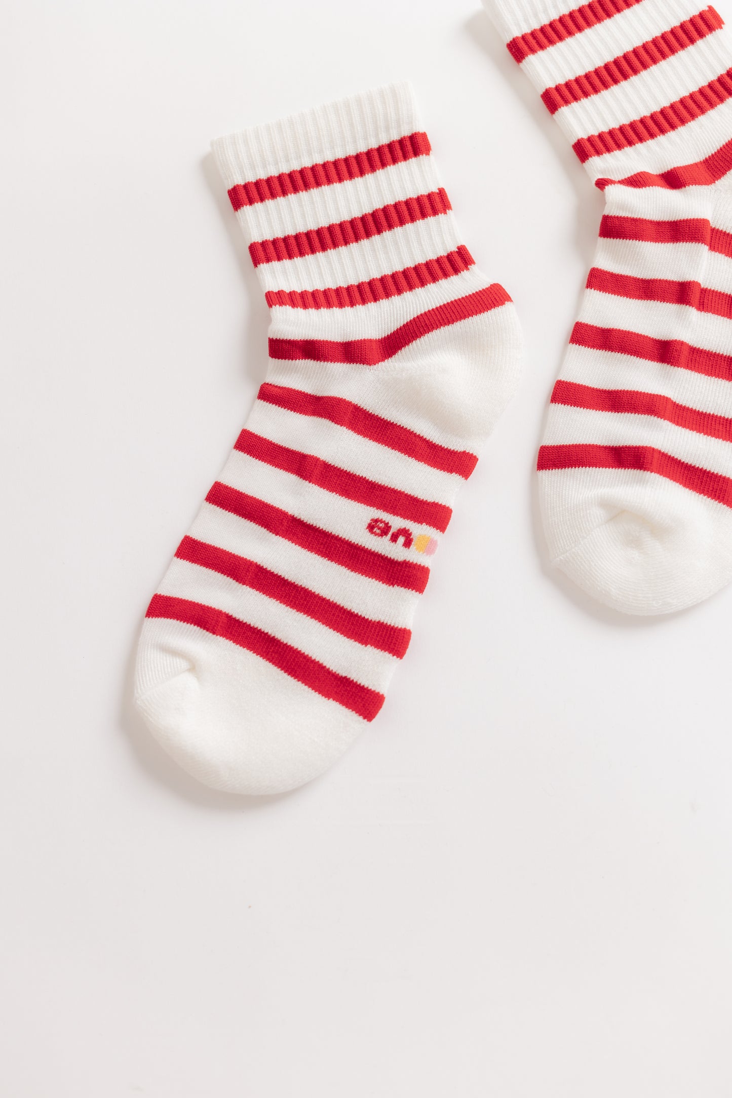 Cove Red & White Stripe Socks